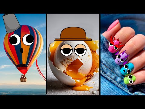TALKING FOOD SPRUNKI AND OBJECTS│BALLOON, EGG, MANICURE│INCREDIBOX SPRUNKI #5