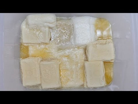 🧺SOAKED LAUNDRY SOAP / ASMR/ЦЕЛЫЙ ТАЗ РАЗНОГО РАЗМОКШЕГО ХОЗЯЙСТВЕННОГО МЫЛА / АСМР/ РАСПАКОВКА 🧺