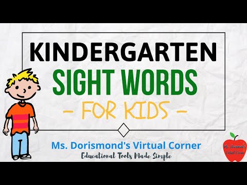 📖 Kindergarten Sight Words for Kids