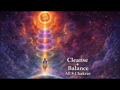 Powerful Cleanse + Balance All 8 Chakras (Including Higher Heart / Thymus Chakra) — 432Hz