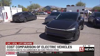 Cost comparison for EVs as gas prices rise across nation