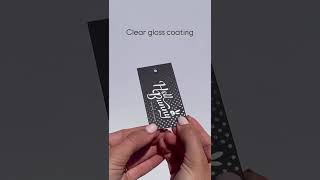 Different print finishes #madeinbritain #packaging #madeintheuk #swingtags