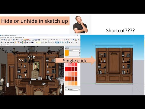 How to isolate object in sketchup with single click |Hide rest of model modeling easy 🤔