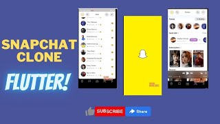 Snapchat App UI Clone Made With Flutter 💛💙