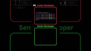 junior Vs senior developer💻 #webdevelopment #programming #html #css #coding#html5#javascript #html5