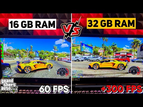 16 GB RAM vs 32 GB RAM | Gaming Performance Test | GTA 5 TEST | Upgrading 16 GB RAM to 32 GB RAM