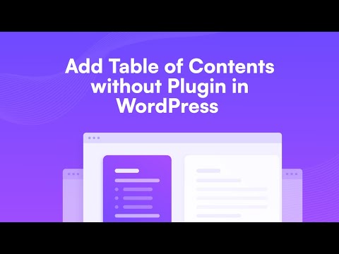 How To Add a Table of Contents To WordPress Posts Manually | Create Table of Content without plugin