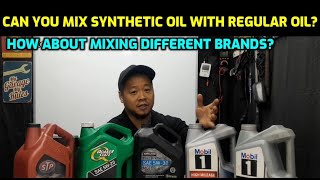 CAN YOU MIX SYNTHETIC ENGINE OIL WITH REGULAR OIL??