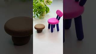 How to make table & chair with polymer clay #shorts #shots #ytshorts ￼