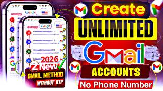Unlimited Gmail Account Without Phone Verification | Unlimited Gmail Create Method 2026 Create Gmail