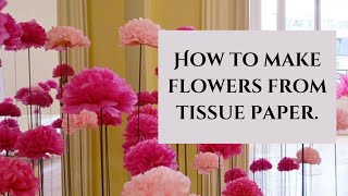 Tissue paper flower tutorial | Diy flower | Easy flower making #diy #diyflower #diyflowersmaking