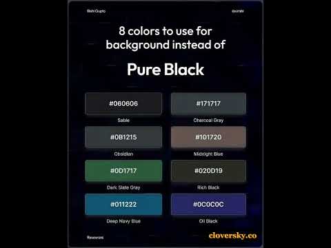 Pure Black is WRONG for backgrounds - here's the science why