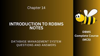 Introduction to RDBMS Notes | RDBMS Question Answer | Class 9–12 Notes PDF | Ch 14 Study | RDBMS App