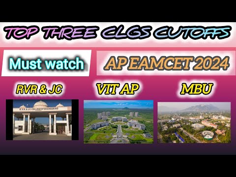 AP Eamcet 2024 top clgs cutoffs||Explained in telugu||branch wise and caste wise cutoffs || #topclgs