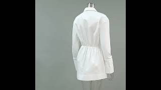 Lapel Temperament Shirt Dress #ShirtDressStyle #EffortlessFashion #ChicWardrobe