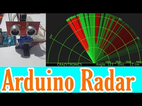 Arduino radar using  ultrasonic sensor HC-SR04