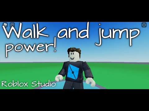 How to change the players walk and jump power in Roblox Studio