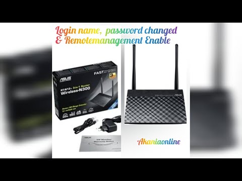 ASUS RT-N12+ 300Mbps Wifi Router Log In name ,password and remote management Enable