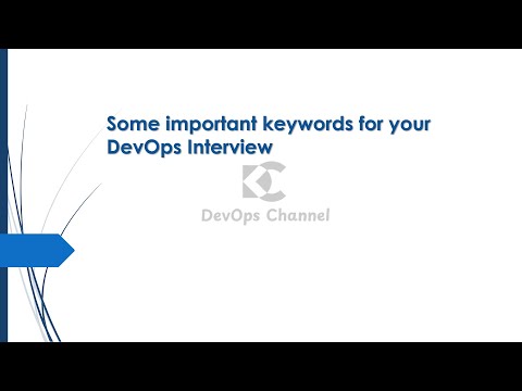 27 Some important keywords for your DevOps Interview