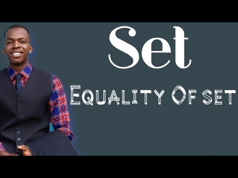 Equality of set