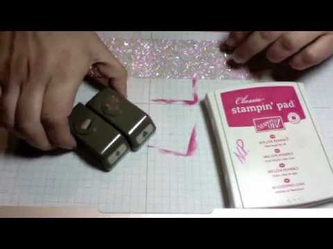 Stampin' Up!- How to Ink Silver Glimmer Paper in Pink, Video 13