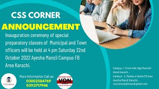 Inauguration ceremony Municipal and Town officers classes in CSS CORNER