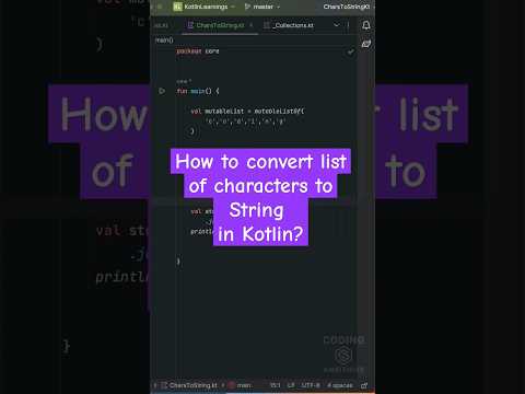 List of characters to String in Kotlin #kotlin #kotlintutorials. 🔥 kotlin joinToString
