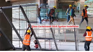How Do They Build Giant Glass Walls? Stick System Glass Curtainwall