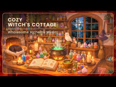 Cozy Witch Cottage in Enchanted Forest 🧙‍♀️✨ Wholesome Music for Study, Relax & Magic