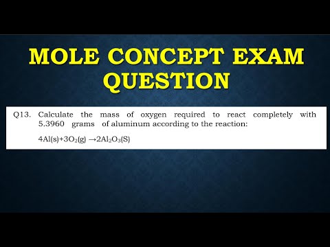 MOLE CONCEPT EXAM QUESTIONS - CHE 111 TUTORIAL SHEET 1   PART 11