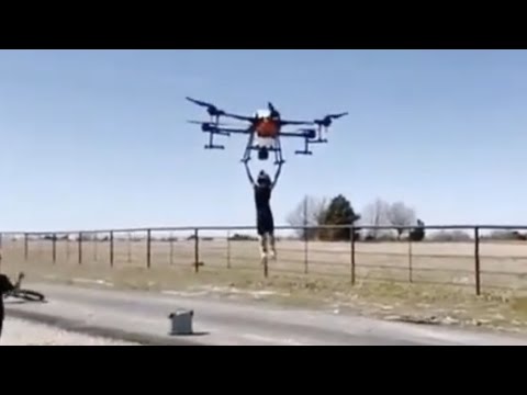 DRONE LIFT HUMAN