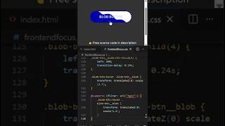 HTML CSS Blob Button Animation | Interactive Hover Effect
