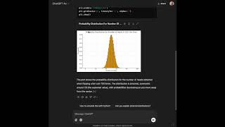 Chat GPT code execution for probability distribution plot