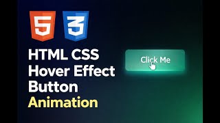 HTML CSS Hover Effect Button Animation | Modern UI Button Design Tutorial