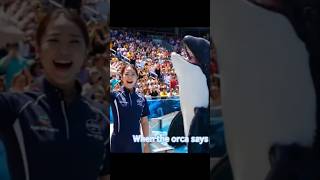 “When the orca says hello 👋🌊” :#WaveOfJoy #OrcaHello #OceanMagic #orca