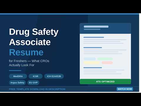 Pharmacovigilance Resume Format That Gets You Interviews