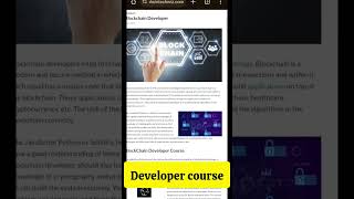 Blockchain Developer course #blockchain #developercourse #blockchaindeveloper