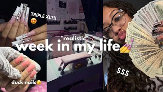 week in my life as a full time nail tech 💅 *realistic* (10 client week!!)