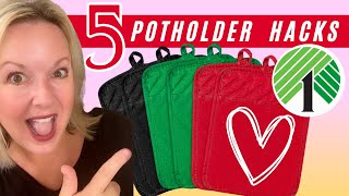 SAVE MONEY with these 5 *GENIUS* Dollar Tree Potholder Crafts
