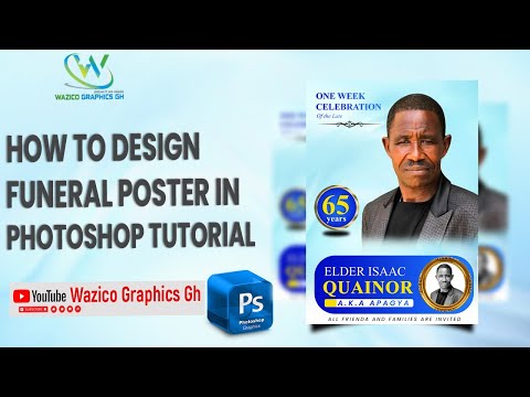 How to design One Week Celebration or Observation Funeral Poster In Photoshop