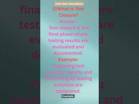What Is Test Closure ❓#shortvideo #shorts #qa #softwaretesting #qainterview