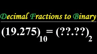 Decimal fractions to Binary