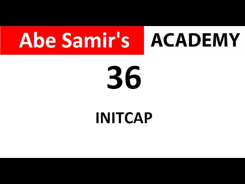 Character Manipulation using INITCAP