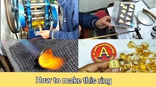 22k Gold Ring Making | How to ring make design | process 91.6