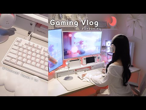 Gaming Vlog🎮 | Playing game with a my new keyboard🤍 ✧。 | Thinkway tauche.t 301 keyboard Review⌨ ️