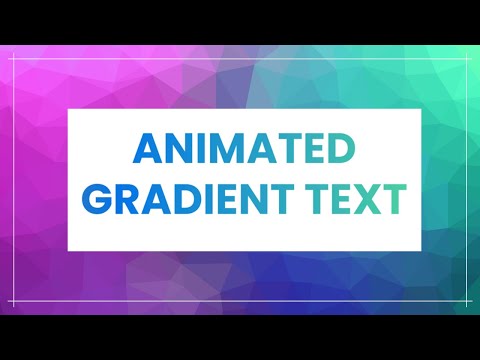 How to Create Animated Text Gradient using CSS - Text Gradient Animation 👌