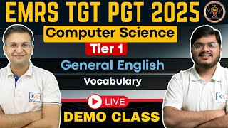 EMRS PGT TGT Tier 1 Computer Science 2025 | General English Full Preparation | Strategy & Syllabus
