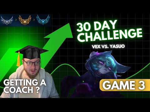 Game 3 – Vex vs Yasuo | Pre-Coaching Ranked Game | 30-Day League Climb Challenge