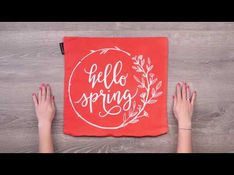Hello Spring: Creating on a Dyed Pillow Cover