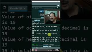 [Hindi] python program to convert decimal to hexadecimal #shorts #bintuharwani #pythontutorial #oops